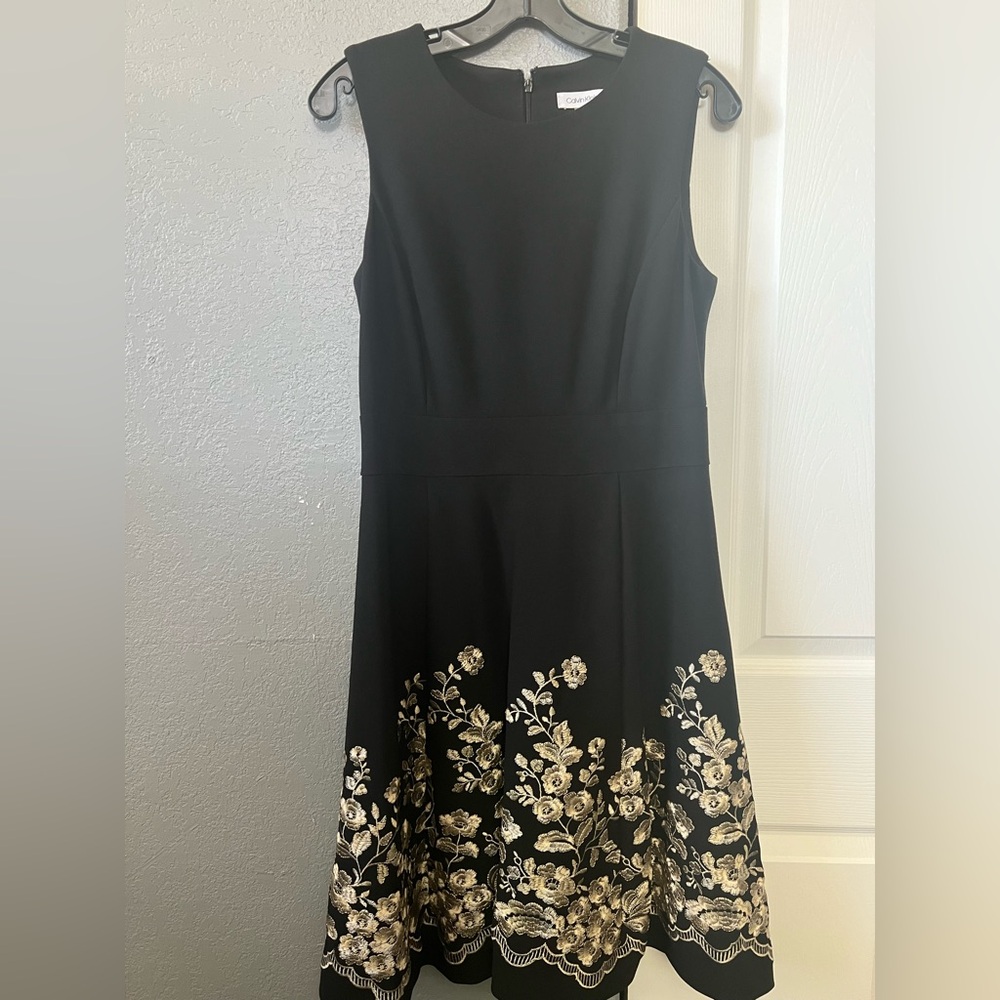 Calvin Klein Dress Mock Neck Sleeveless